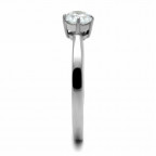 Oceľový prsteň so zirkónom