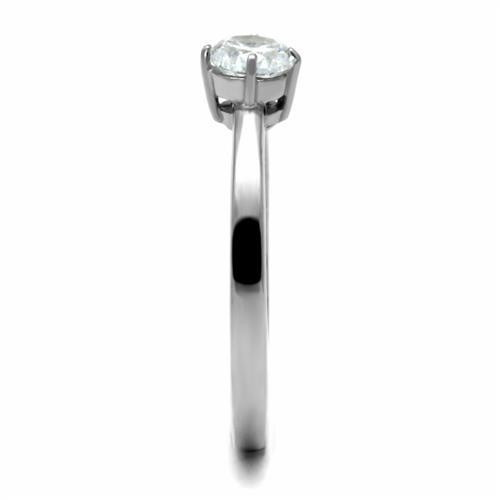 Oceľový prsteň so zirkónom