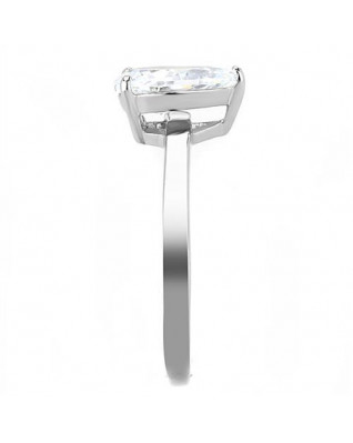 Oceľový prsteň so zirkónom