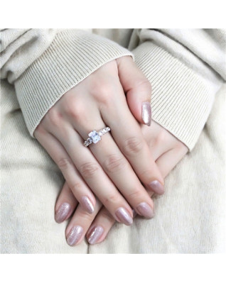 Pozlátený ocelový prsteň so zirkonmi