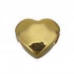 Pozlátený navliekací oceľový prívesok korálik srdiečko