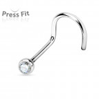 Piercing do nosa kamienok - hr. tyčky 0,6 mm, kamienok 2 mm