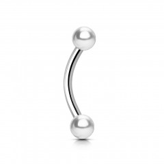 Piercing do obočia - perličky, tyčka 1,2 x 10 mm