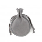 Semišové darčekové vrecko šedé, 9 x 12 cm