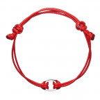 Náramok proti uhranutiu strieborný červený