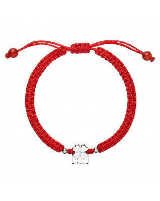 Náramok proti uhranutiu so strieborným štvorlístkom