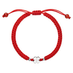 Náramok proti uhranutiu so strieborným štvorlístkom