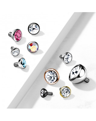 Náhradný kamienkom k labrete pozlátený