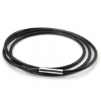 Kaučuková šnúrka na krk čierna hr. 4 mm