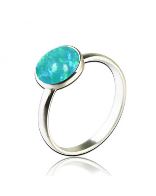 Strieborný prsteň s opálom