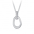Strieborný náhrdelník oválik