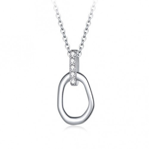 Strieborný náhrdelník oválik