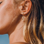 Visiace oceľové náušnice nekonečno