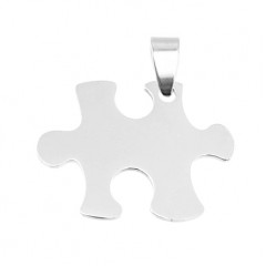 Oceľový prívesok - doštička puzzle