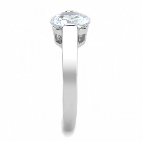 Oceľový prsteň so zirkónom