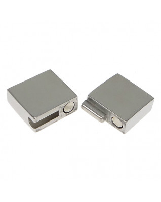 Oceľový uzáver na náramok, lesklý povrch, 10 x 3 mm