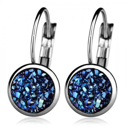 Oceľové náušnice, MONTANA BLUE
