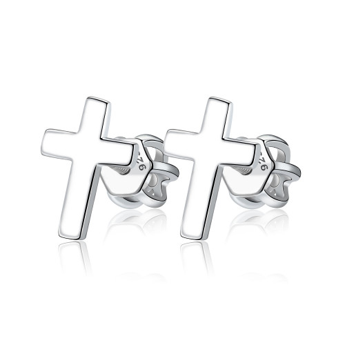 Strieborné skrutkovacie náušnice krížiky