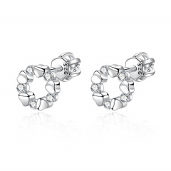 Strieborné skrutkovacie náušnice