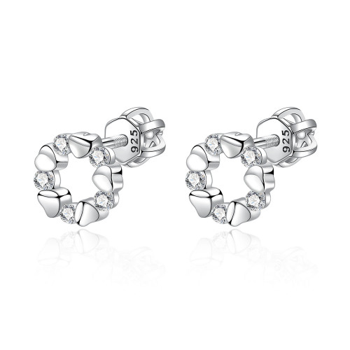 Strieborné skrutkovacie náušnice