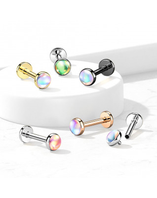 Labreta / piercing do brady, farba: zelená