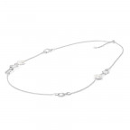 Strieborný náhrdelník s riečnymi perlami