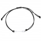 Čierny textilný náramok so šípkou