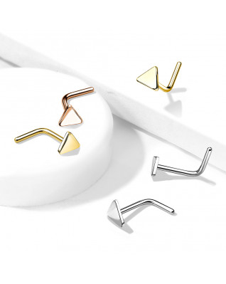 Zahnutý piercing do nosa - triangel