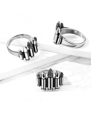 Army oceľový prsteň BULLET