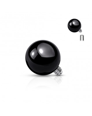 Ozdobná čierna gulička k dermálu