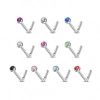 Zahnutý piercing do nosa