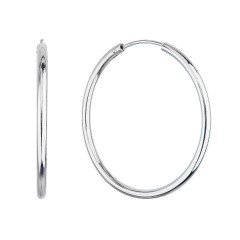 Strieborné náušnice kruhy 35 mm