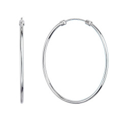 Strieborné náušnice kruhy 40 mm