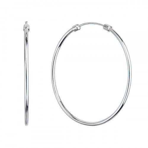 Strieborné náušnice kruhy 40 mm
