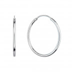 Strieborné náušnice kruhy 25 mm