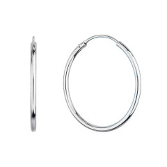 Strieborné náušnice kruhy 25 mm