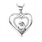 Strieborný prívesok matka a dieťa