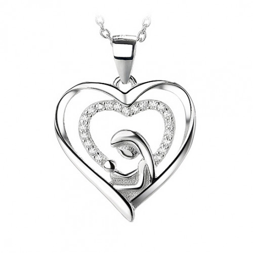 Strieborný prívesok matka a dieťa