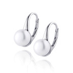 Strieborné perlové náušnice