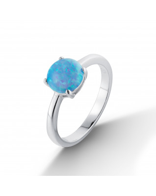 Strieborný prsteň s opálom