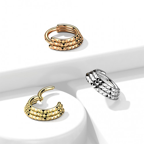 Oceľový piercing do nosa - septum