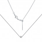 Strieborný očkový náhrdelník s guličkou 4 mm