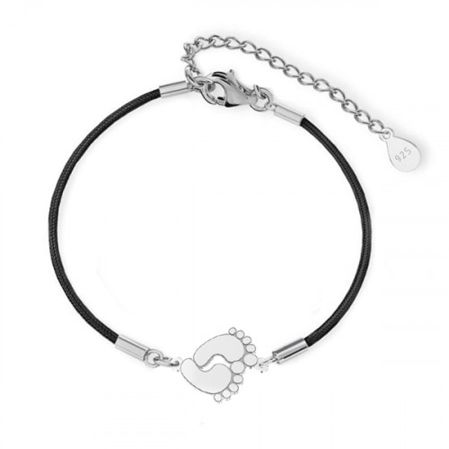 Strieborný náramok detskej stopy