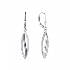 Strieborné visiace náušnice