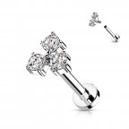 Labreta / cartilage piercing, číre zirkóny