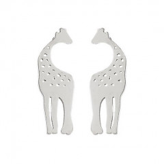 Oceľové náušnice ŽIRAFY