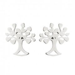 Oceľové náušnice STROM ŽIVOTA