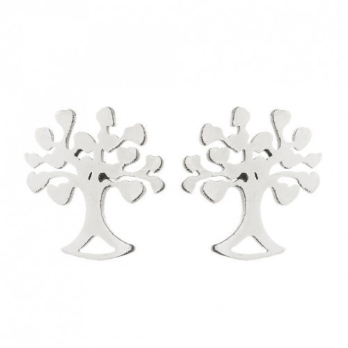 Oceľové náušnice STROM ŽIVOTA