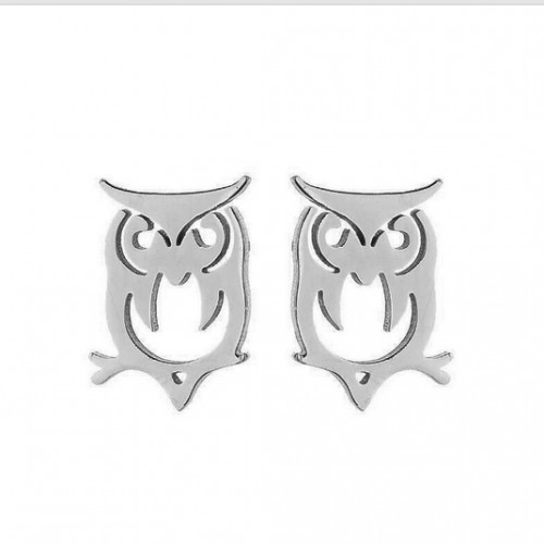 Oceľové náušnice SOVIČKY