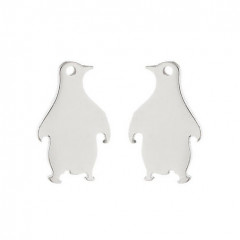 Oceľové náušnice Tučniaky